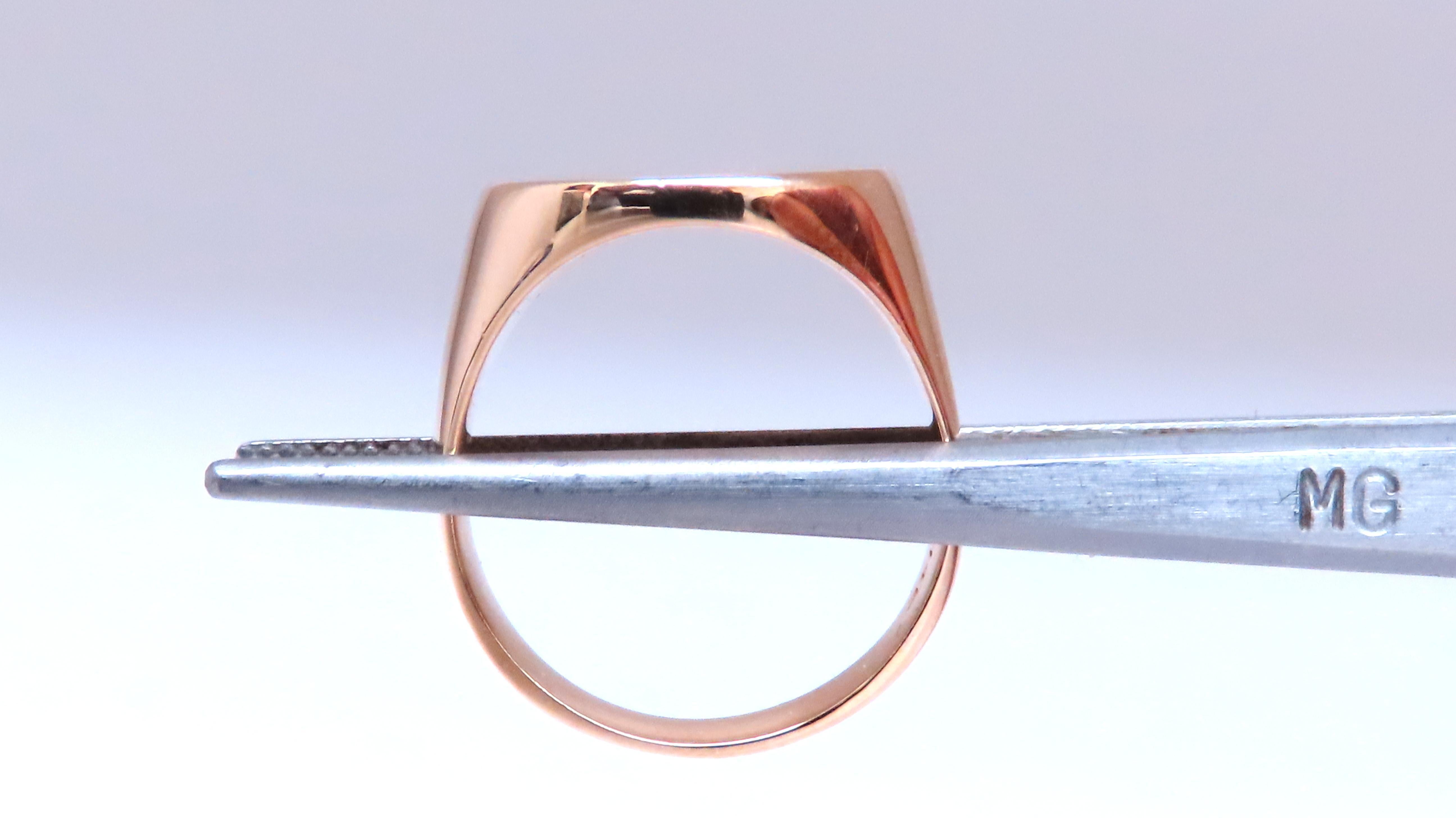 Contemporain 17mm Classic Solid Signet Mens Ring 14kt Gold 12545 en vente