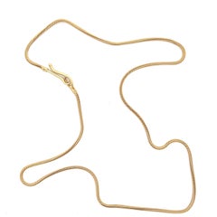 1.7mm Snake Chain 18k Yellow Gold With Hook Closure
