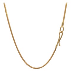 Catena a serpente da 1,7 mm in oro giallo 18 carati con chiusura a gancio