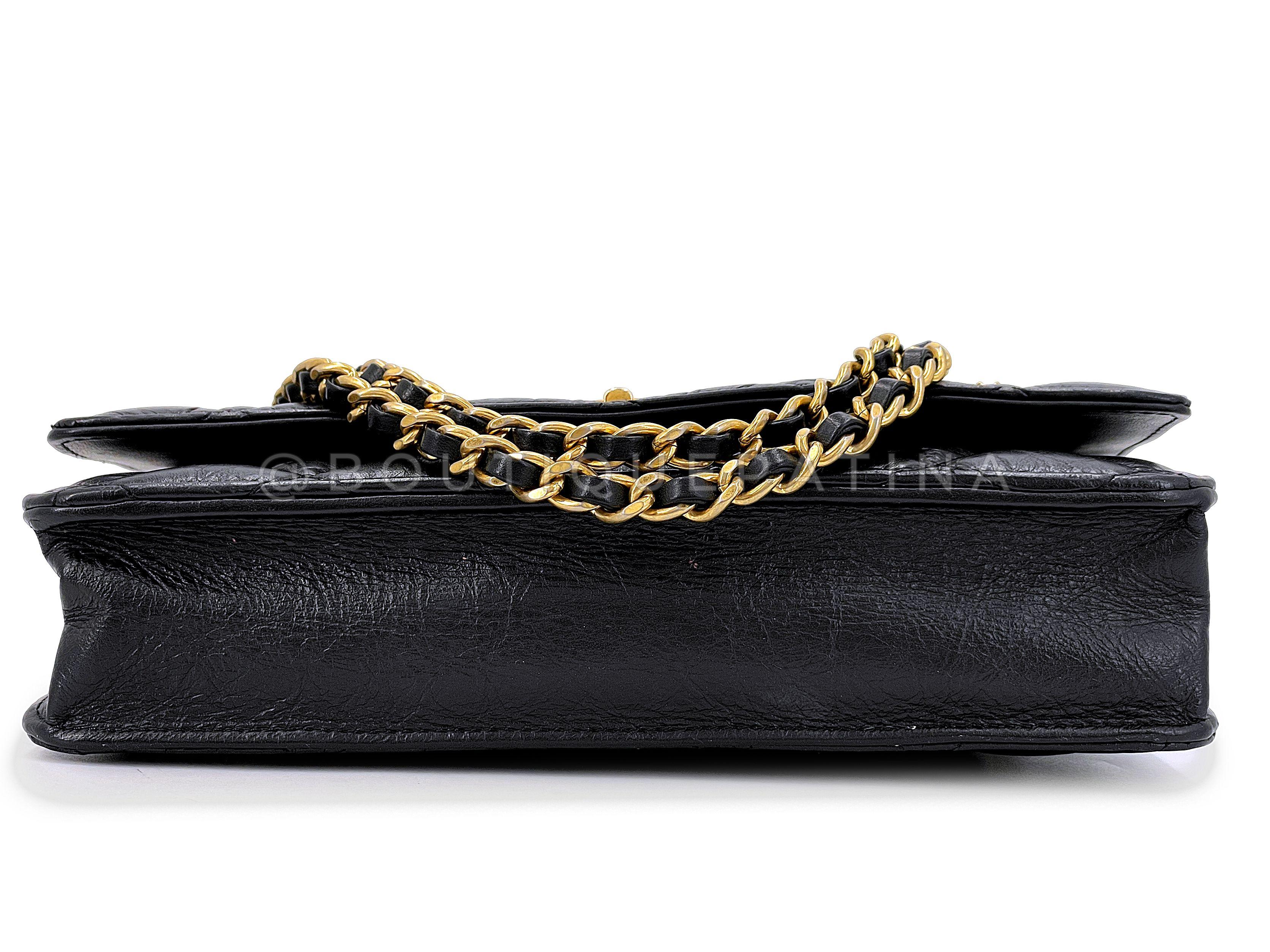 17P Chanel Black Lucky Charms Reissue WOC Wallet on Chain Bag 67604 For Sale 2