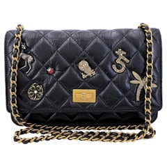 17P Chanel Black Lucky Charms Reissue WOC Wallet on Chain Bag 67604