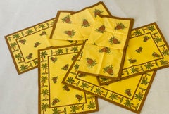 Tropical Pineapples Cotton Table Linens Set, American Classical, 1960