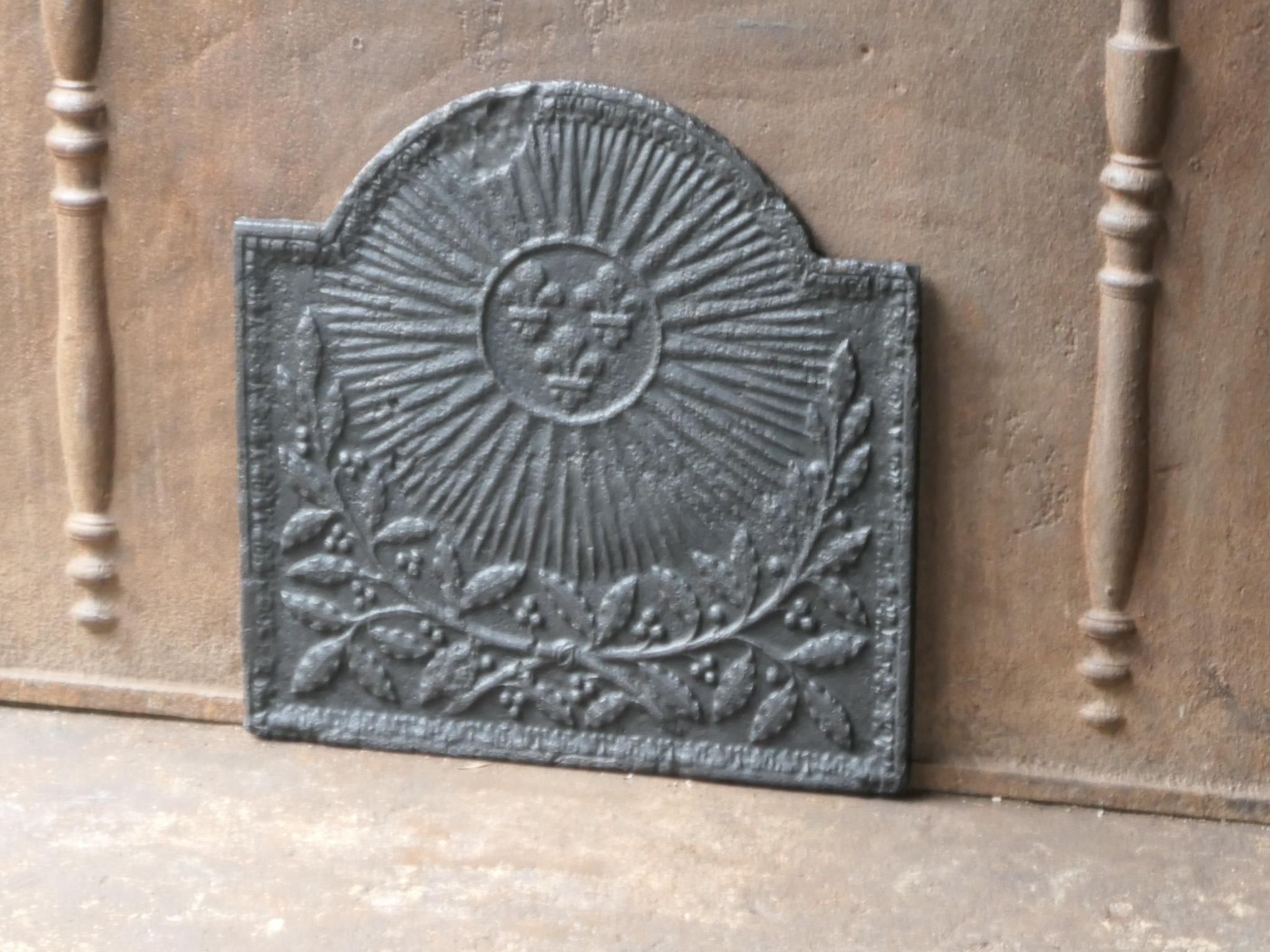 17th / 18th C. French Louis XIV 'Arms of France' Fireback / Backsplash For Sale 7