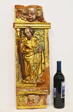 17th/18th Cent. Italian Baroque Carved Relief Fragment of the Apostle St. Paul