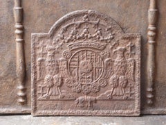 Plaque de cheminée / dosseret "Armoiries de Loraine" du 17e au 18e siècle