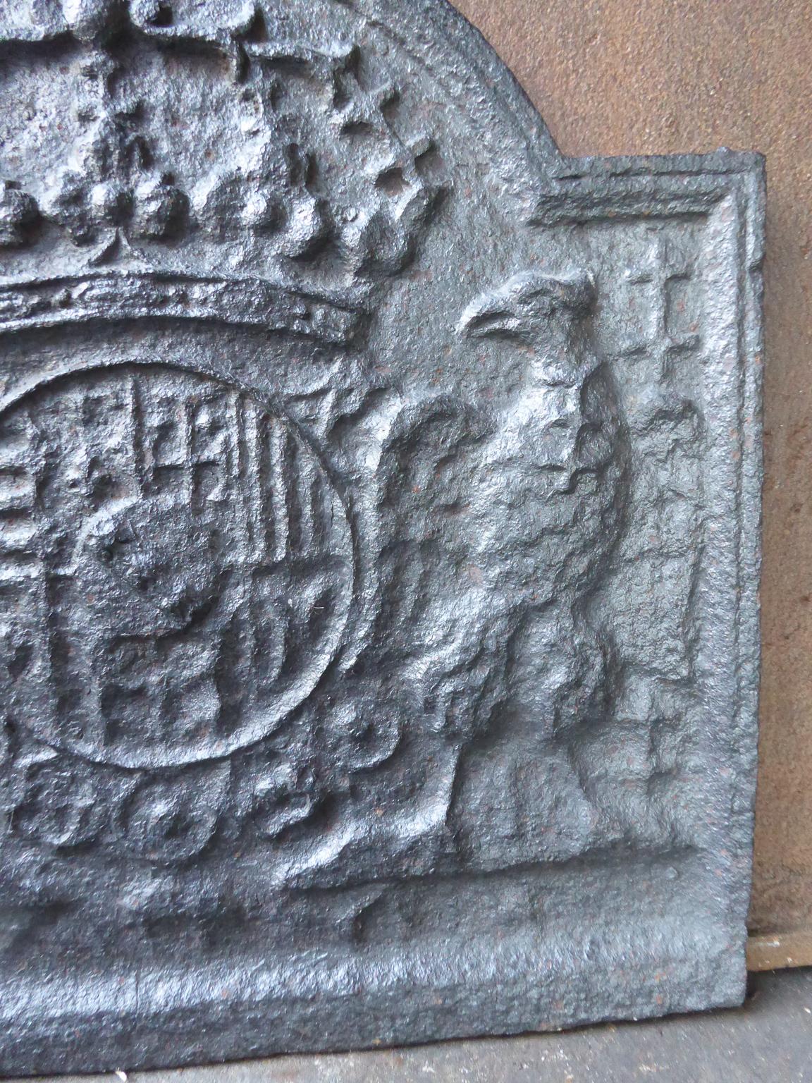 Cast 17th-18th Century 'Arms of Loraine' Fireback