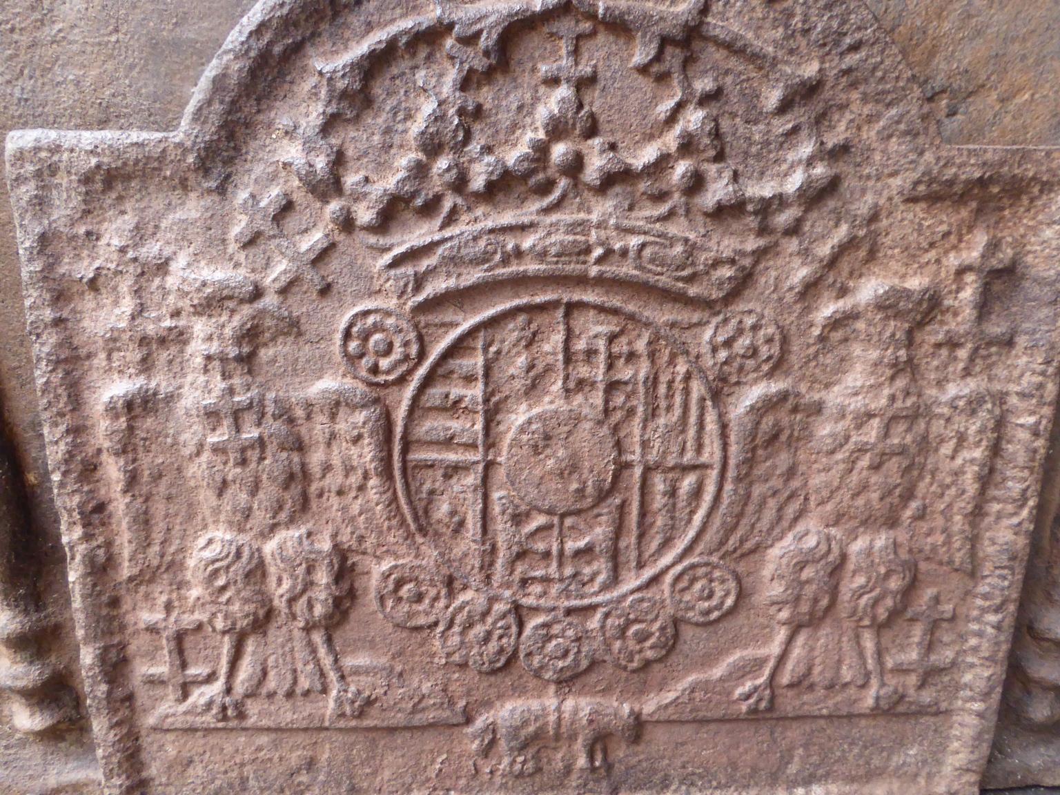 Français Plaque de cheminée / dosseret 