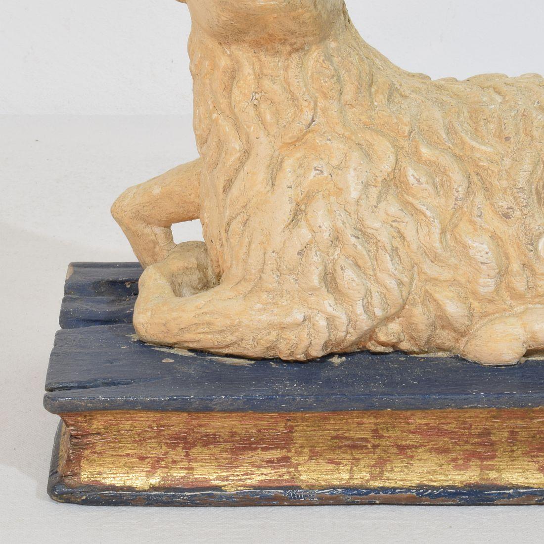 17th-18th Century Baroque Religious French Lamb of God For Sale 6
