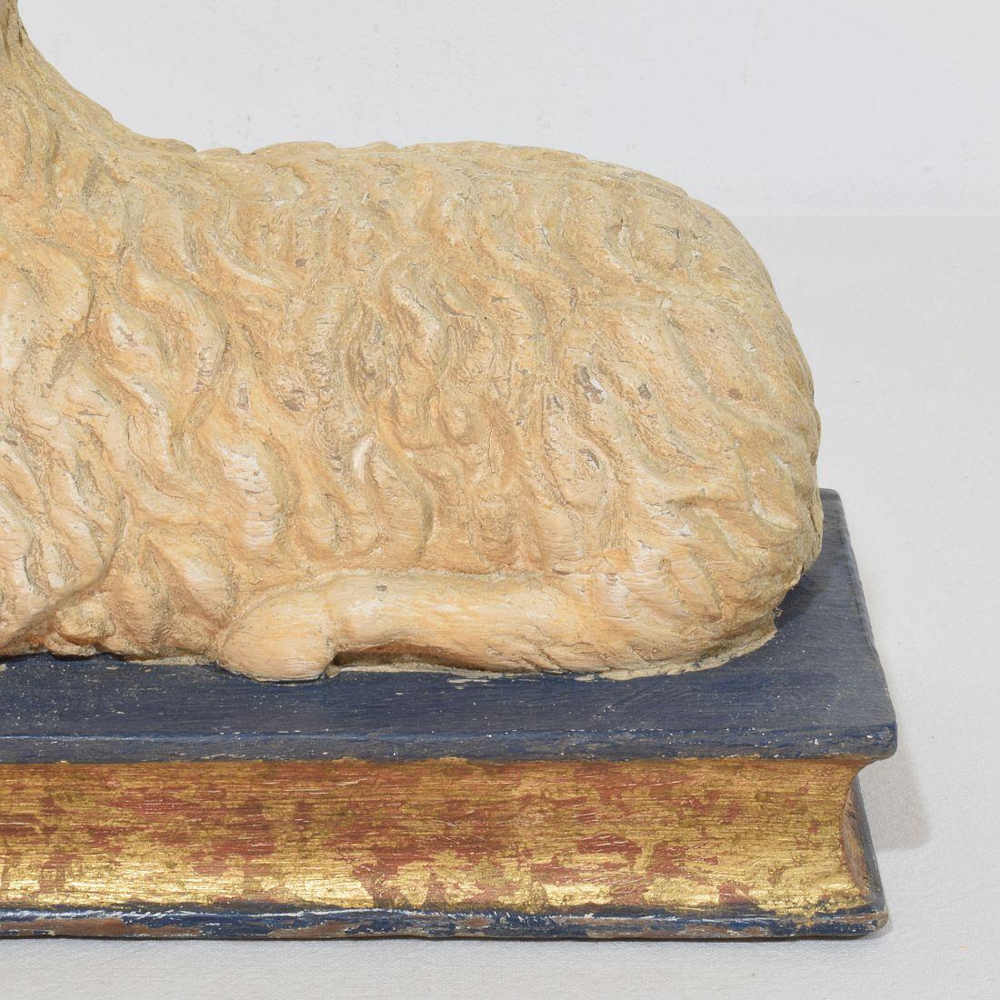 Lamb of God, agneau religieux français baroque du 17e-18e siècle en vente 7