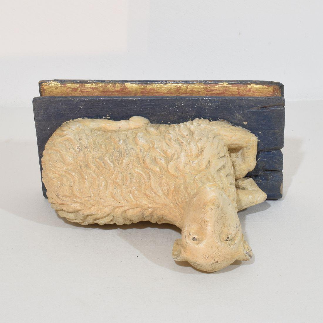 17th-18th Century Baroque Religious French Lamb of God For Sale 11