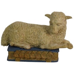 Antique 17th-18th Century Baroque Religious French Lamb of God