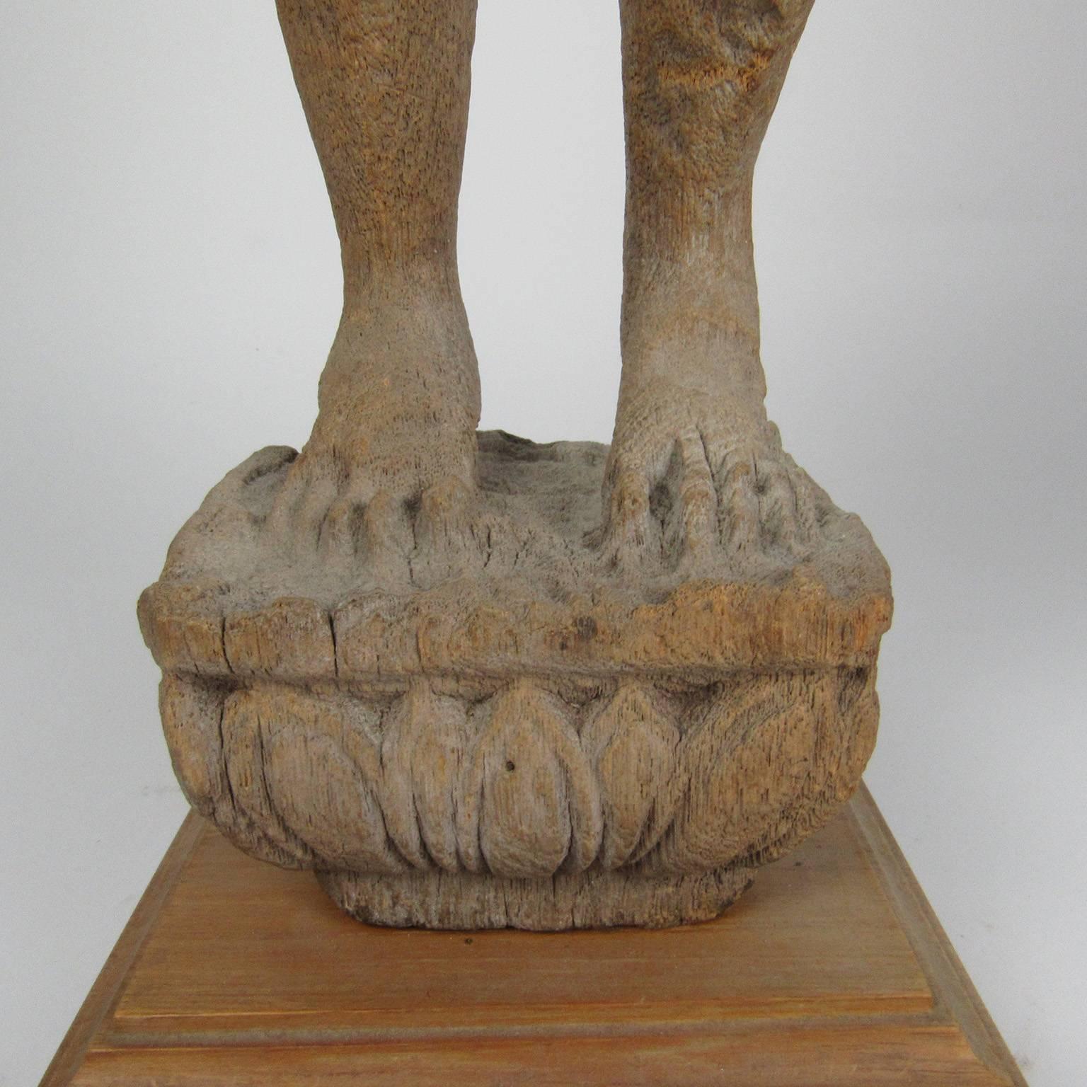 17th-18th Century Carved Wood Figure of a Female Hindu Deity 4