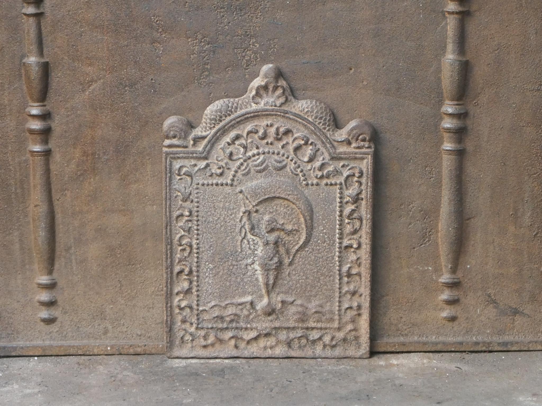 Cast 17th-18th Century Dutch Fortuna Fireback For Sale