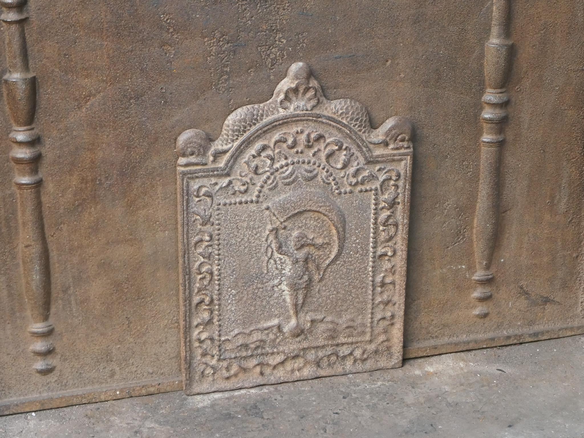 Iron 17th-18th Century Dutch Fortuna Fireback For Sale