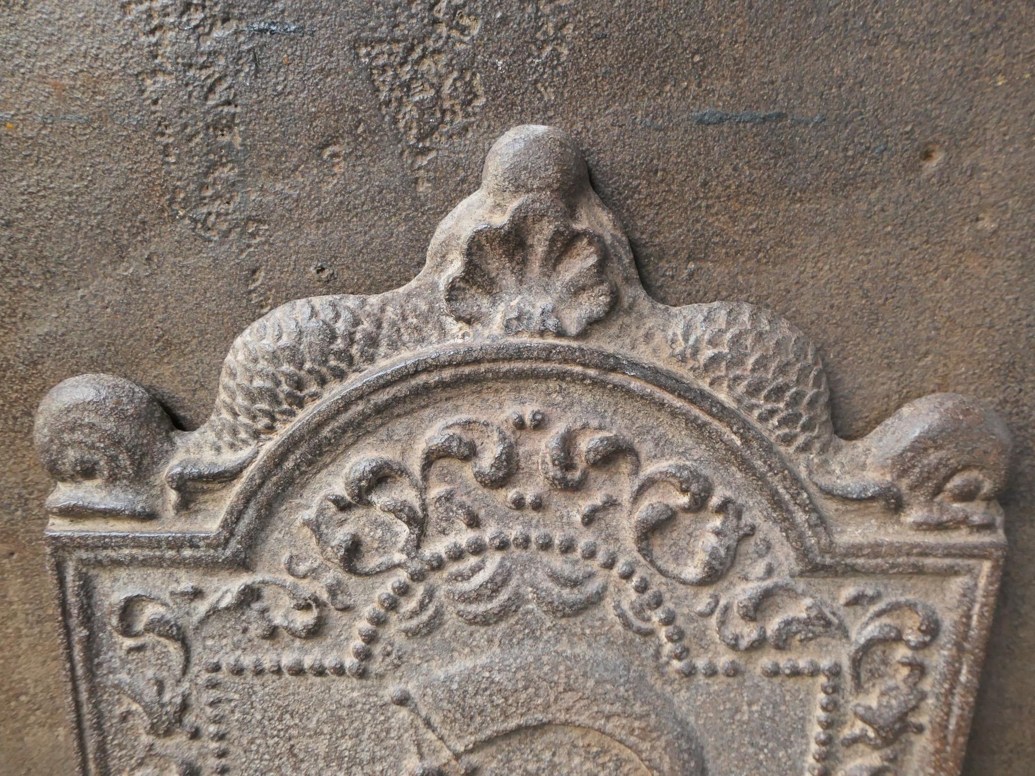 17th-18th Century Dutch Fortuna Fireback For Sale 1