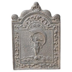 Plaque de cheminée Fortuna hollandaise du 17e-18e siècle