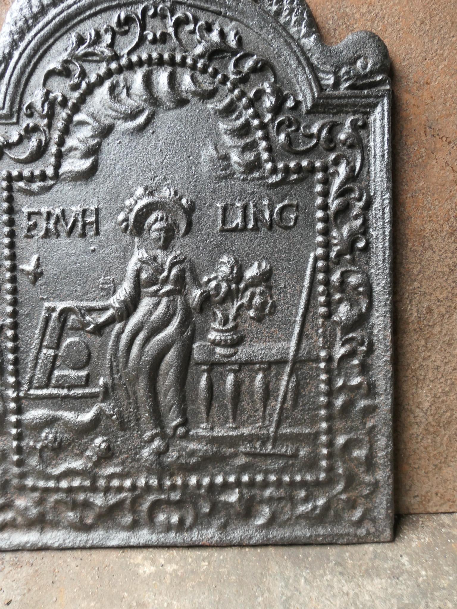 Niederländischer Louis XIV.-Periode „Frühling“ Kaminschirm / Rückwand, 17.-18. Jahrhundert im Angebot 4
