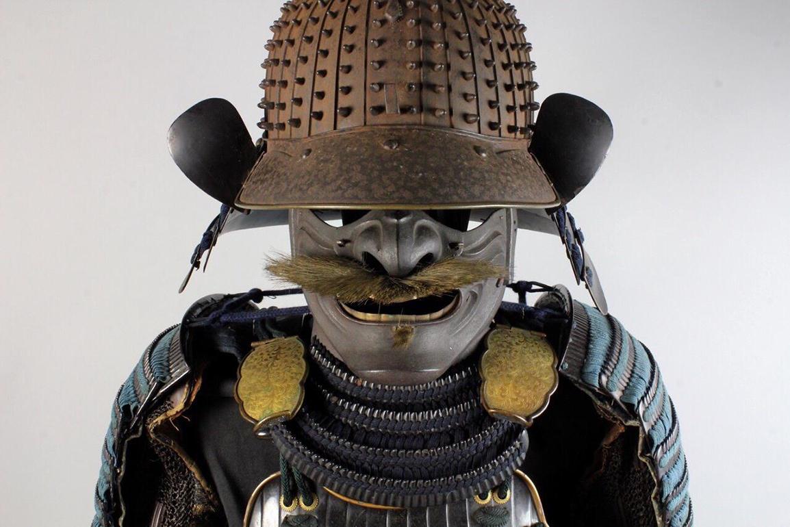 A set of Japanese Samurai armor.

Age: Japan, Edo Period, 17th-18th Century
Size: Height 149 C.M. / Width 52 C.M. / Depth 59 C.M.
Condition: Nice condition overall (some expected degradation due to its age).

100% satisfaction and authenticity