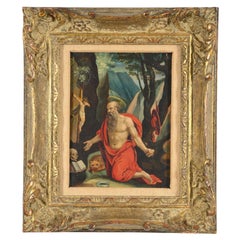 17th/18th century Flemish old master oil painting of Saint Jerome