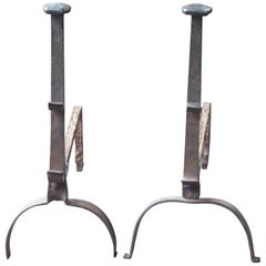 Französische Andirons oder Feuerböcke aus dem 17. bis 18.