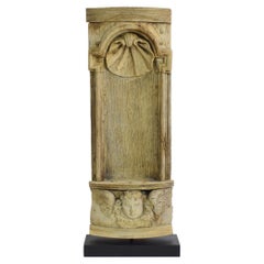 17th / 18th Century French Carved Oak Baroque Altar Niche with Angel Head