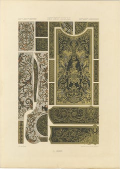 Panneaux décoratifs français du 17e au 18e siècle - Rinceaux et incrustations dorés, c.1869