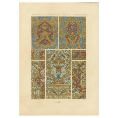 17th–18th Century French Decorative Textile and Wallpaper Designs, Plate LXXXVI