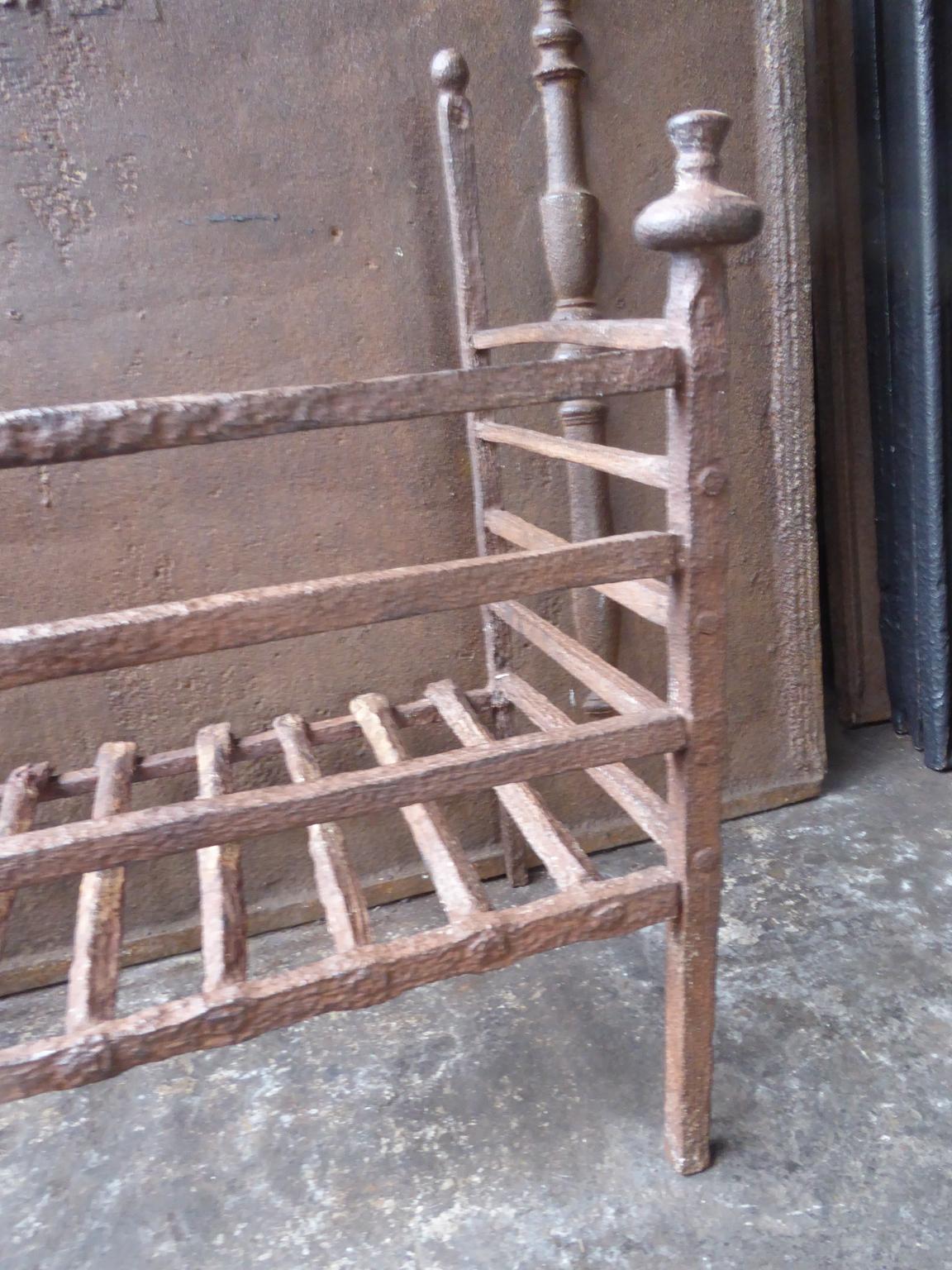 17th-18th Century French Fire Grate, Fireplace Grate 5
