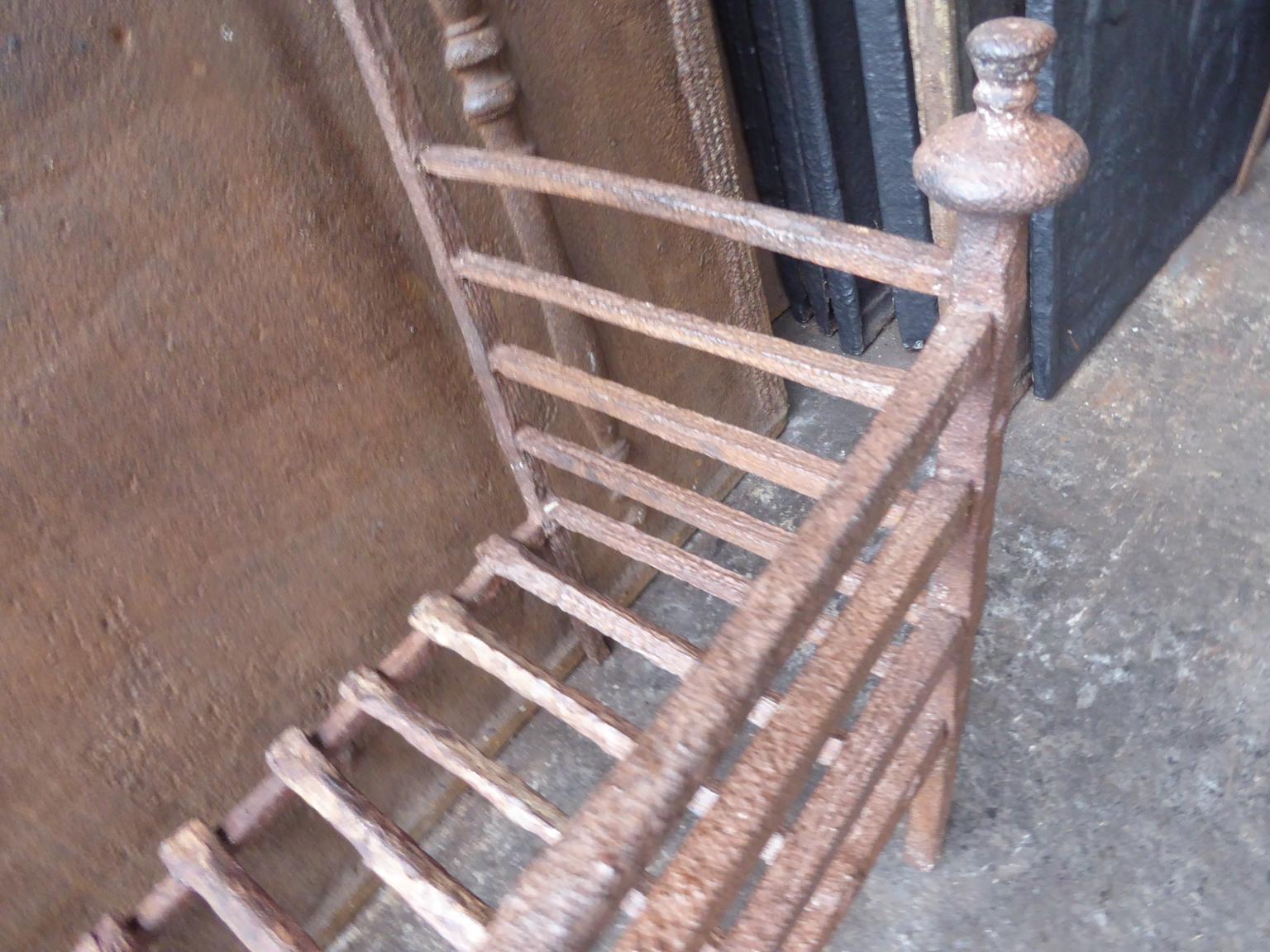17th-18th Century French Fire Grate, Fireplace Grate 6