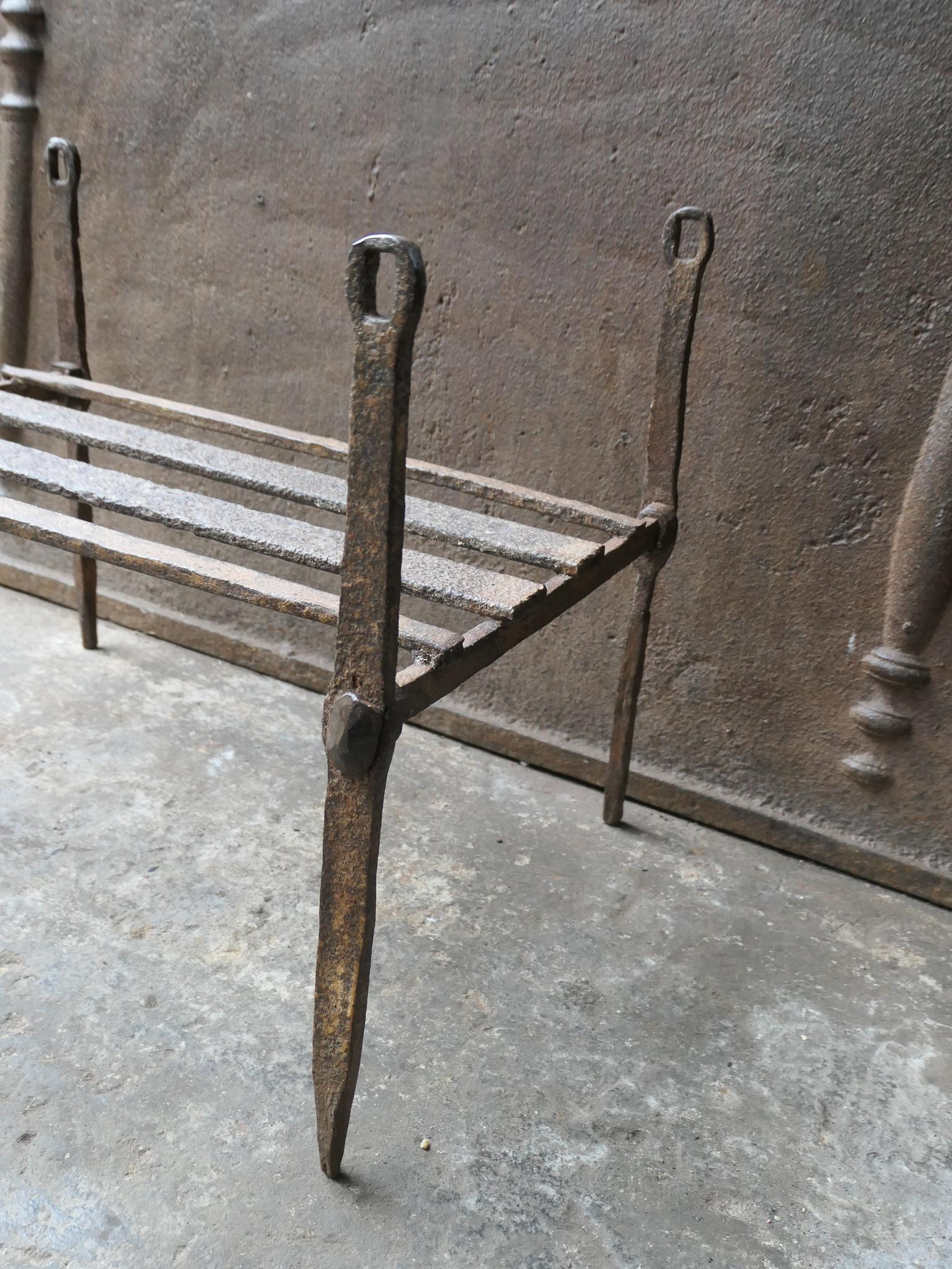17th-18th Century French Fire Grate, Fireplace Grate 9