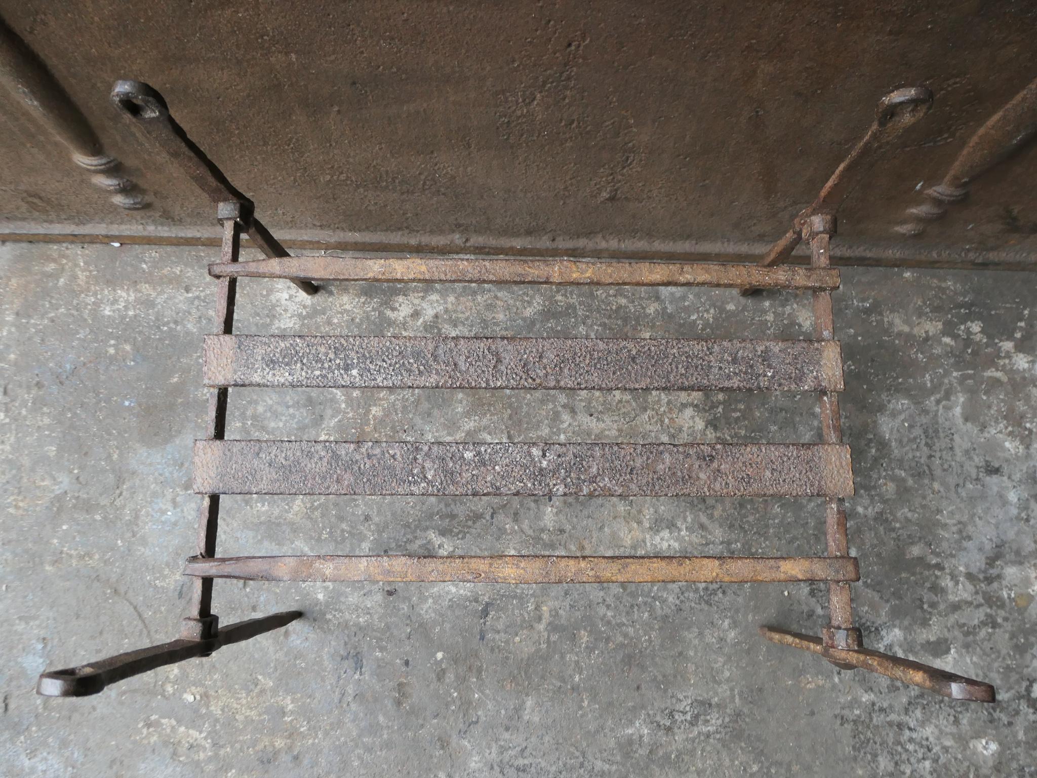 17th-18th Century French Fire Grate, Fireplace Grate 10