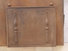 17th/18th Century French Fireback / Backsplash with Pillars and Fleurs de Lys