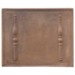 17th/18th Century French Fireback / Backsplash with Pillars and Fleurs de Lys