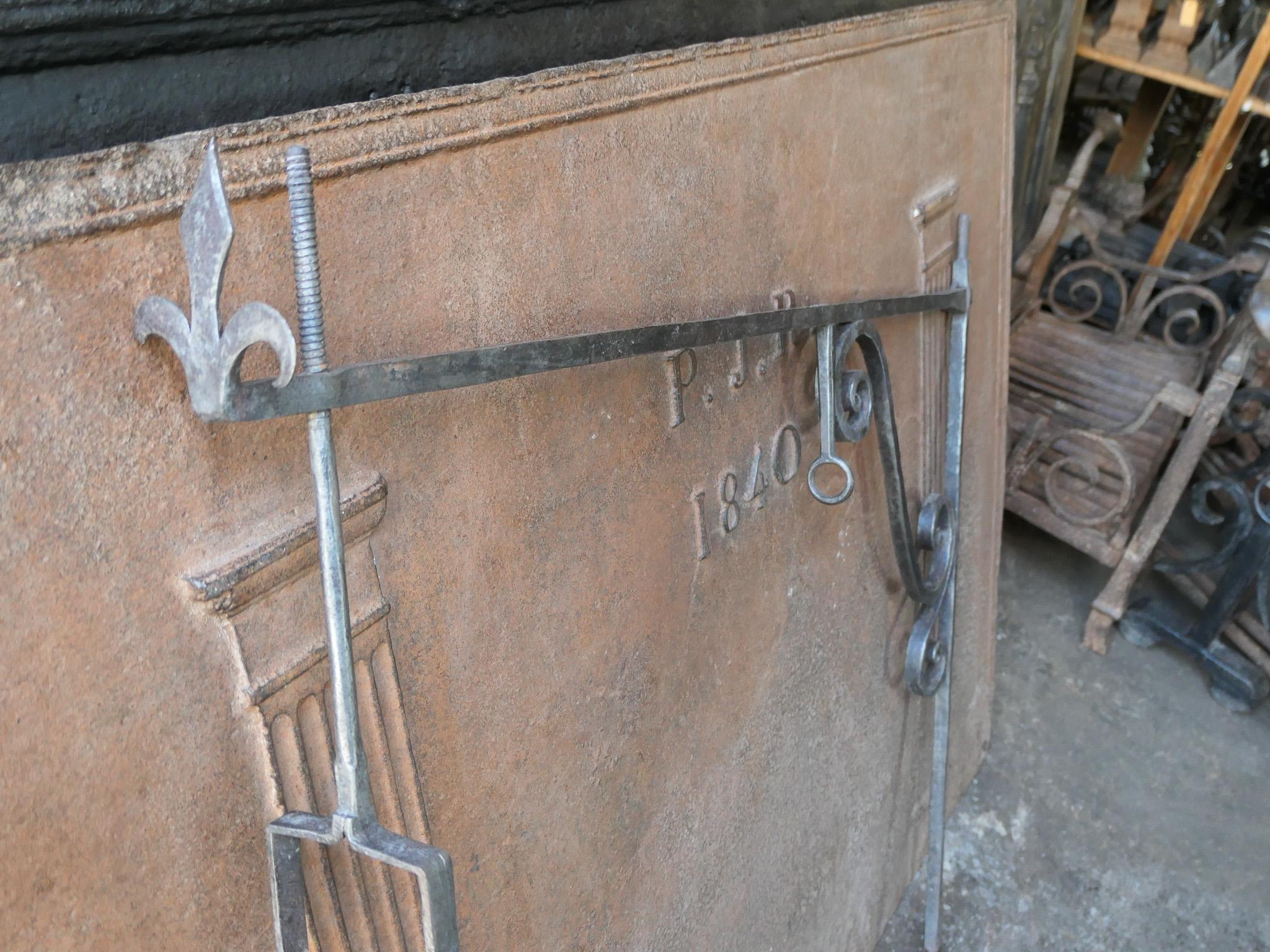 17th-18th Century French Fireplace Crane For Sale 10