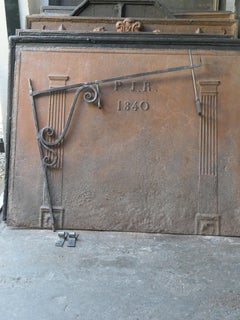 17th-18th Century French Fireplace Crane