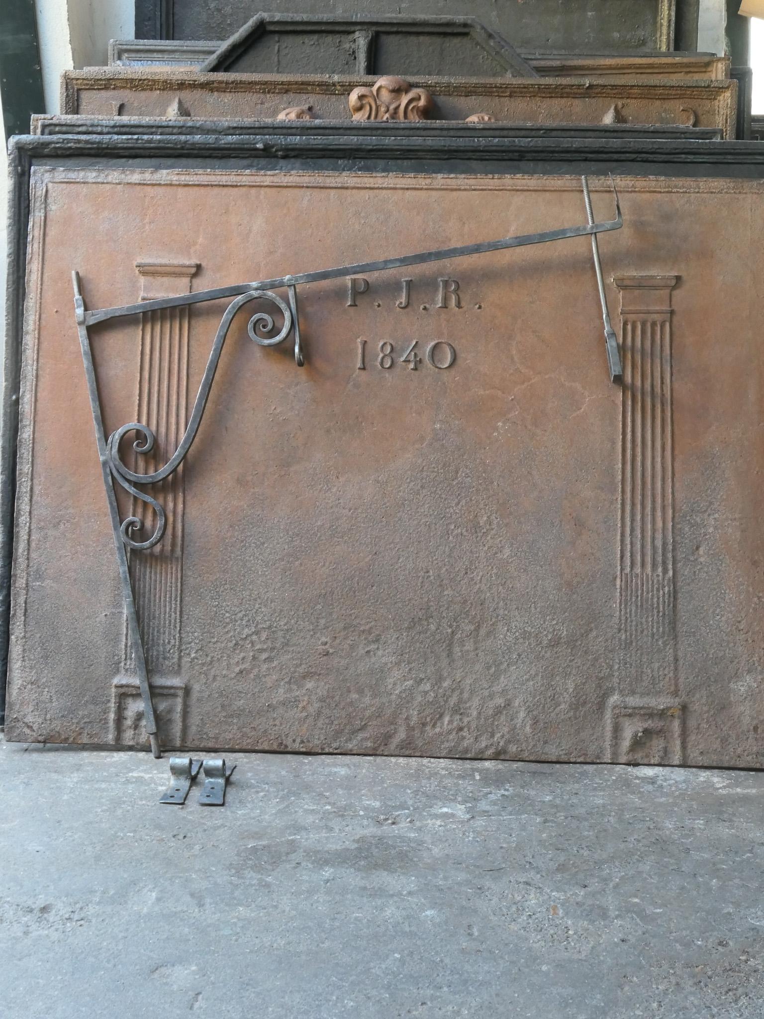 Louis XIV 17th-18th Century French Fireplace Crane For Sale
