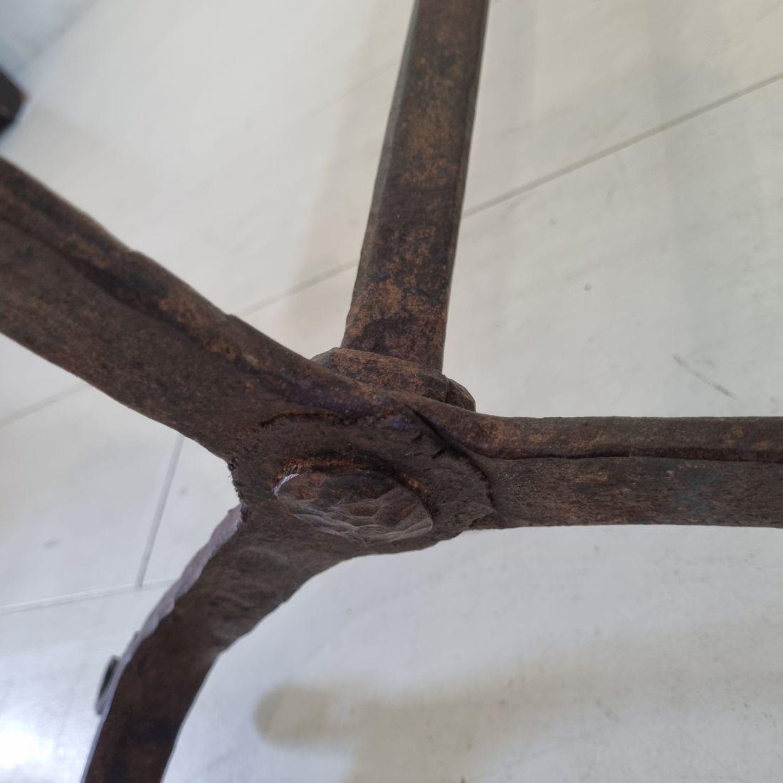 17th-18th Century French Hand Forged Iron Candleholder For Sale 16