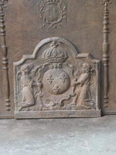 17th - 18th Century French Louis XIV 'Arms of France' Fireback / Backsplash
