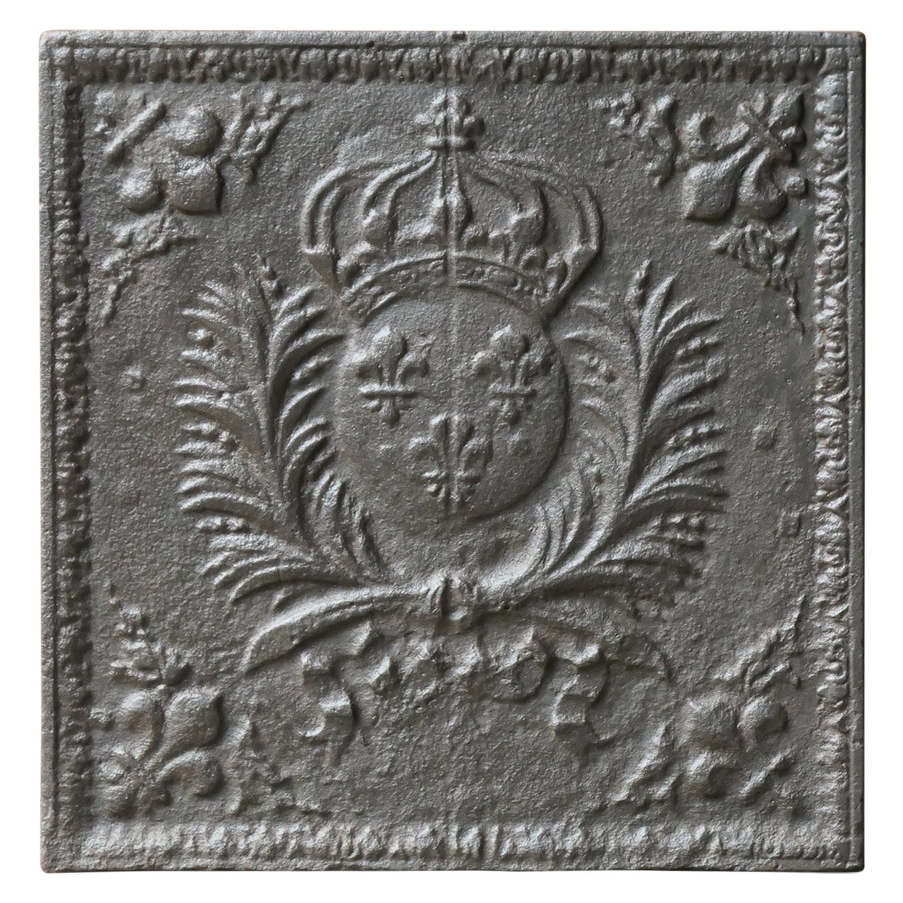 17th-18th Century French Louis XIV 'Arms of France' Fireback / Backsplash