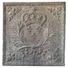 Französische Louis XIV.-Armen von Frankreich, Kaminsims / Rückwand, 17.-18. Jahrhundert