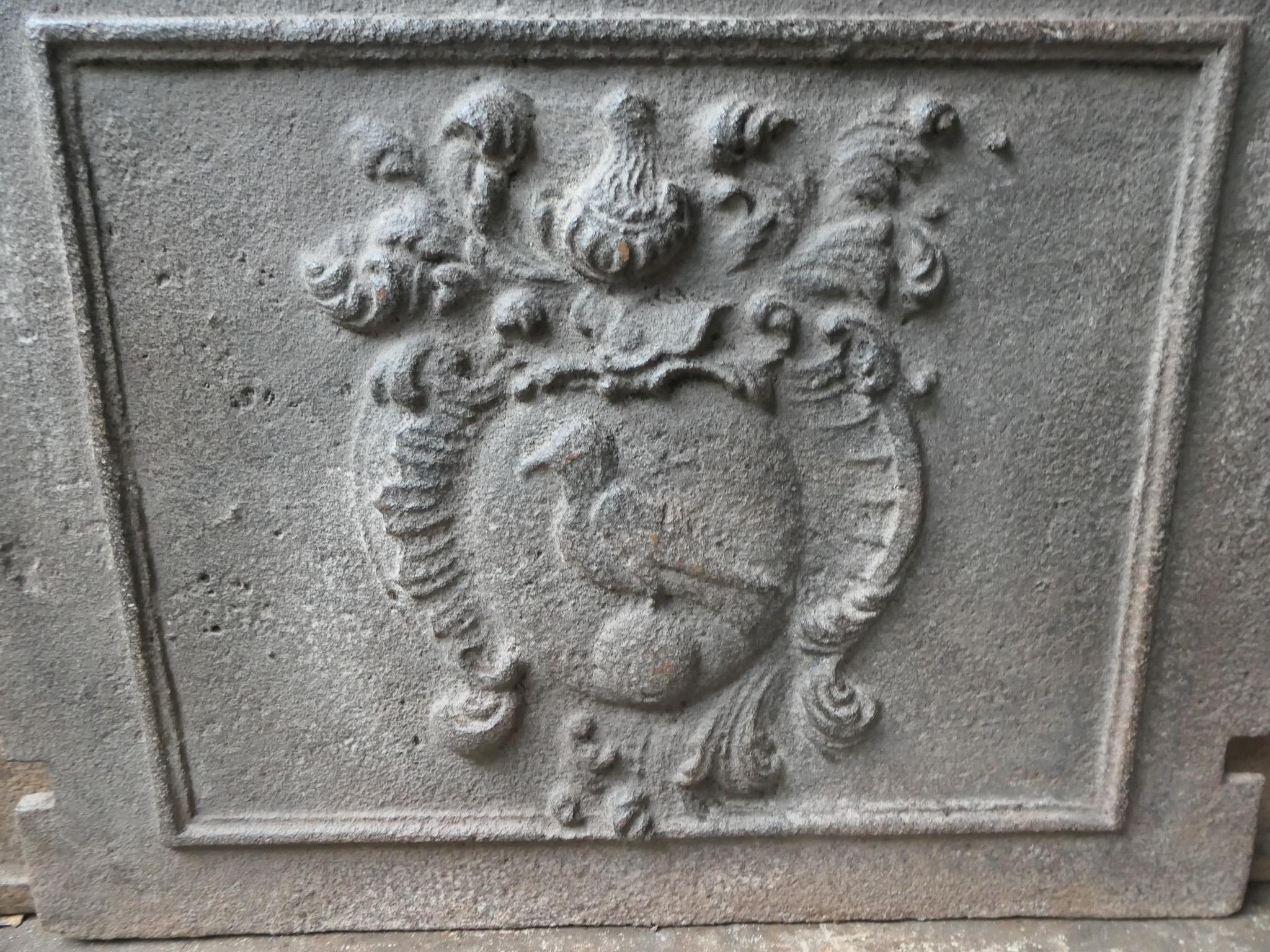 17th-18th Century French Louis XIV 'Coat of Arms' Fireback / Backsplash For Sale 5