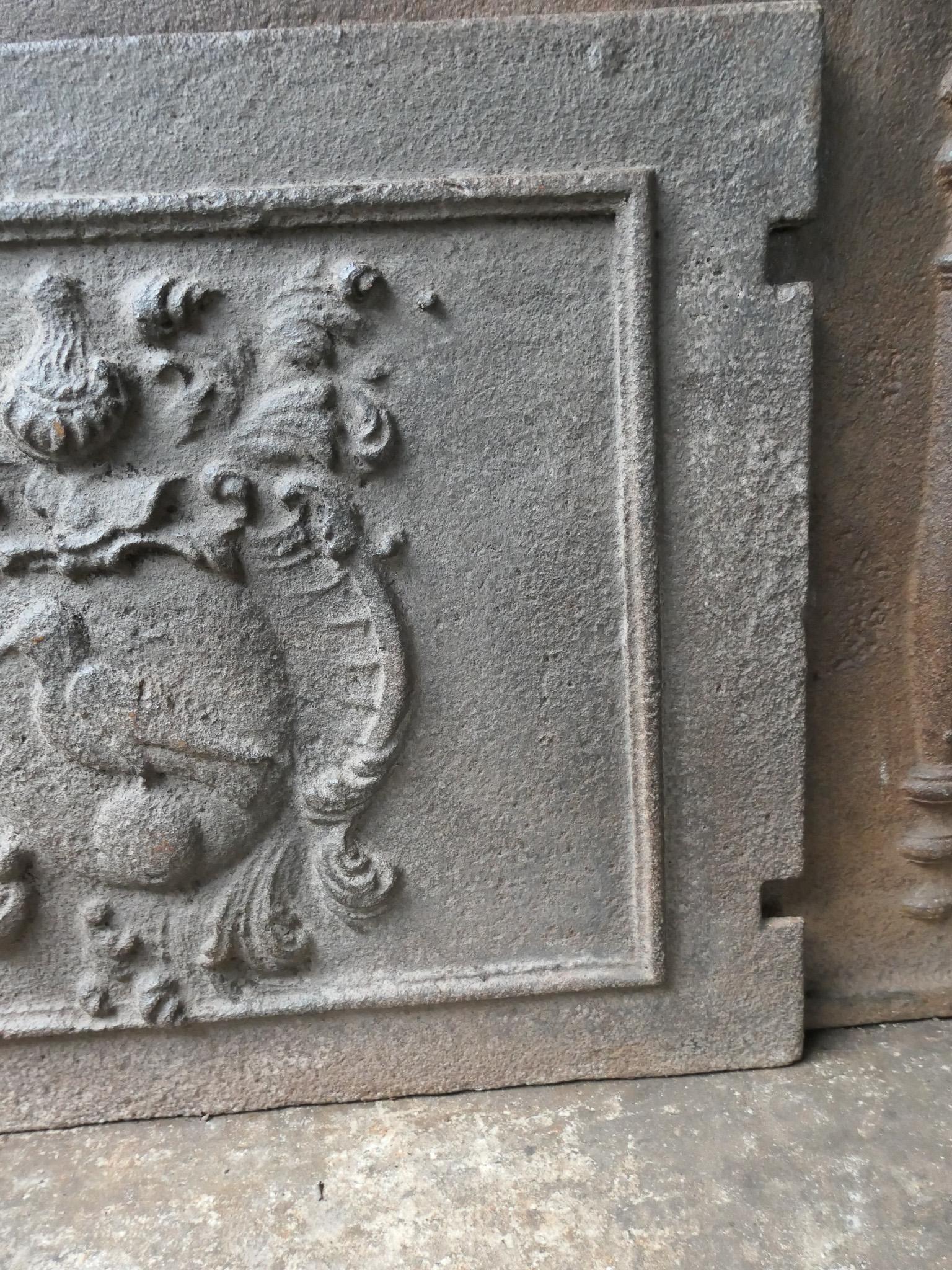 17th-18th Century French Louis XIV 'Coat of Arms' Fireback / Backsplash For Sale 7