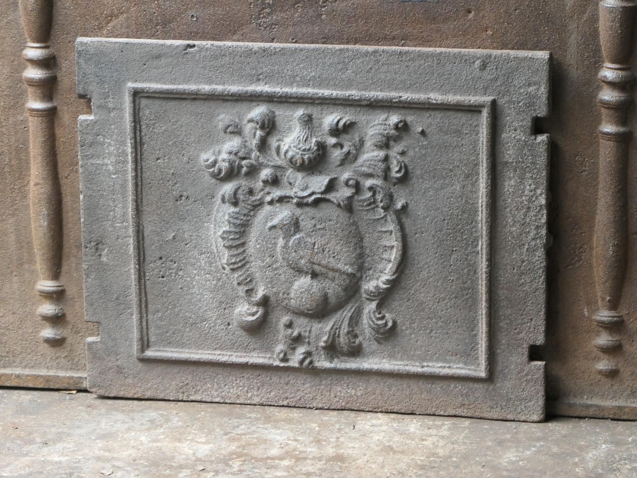 17th-18th Century French Louis XIV 'Coat of Arms' Fireback / Backsplash For Sale 1