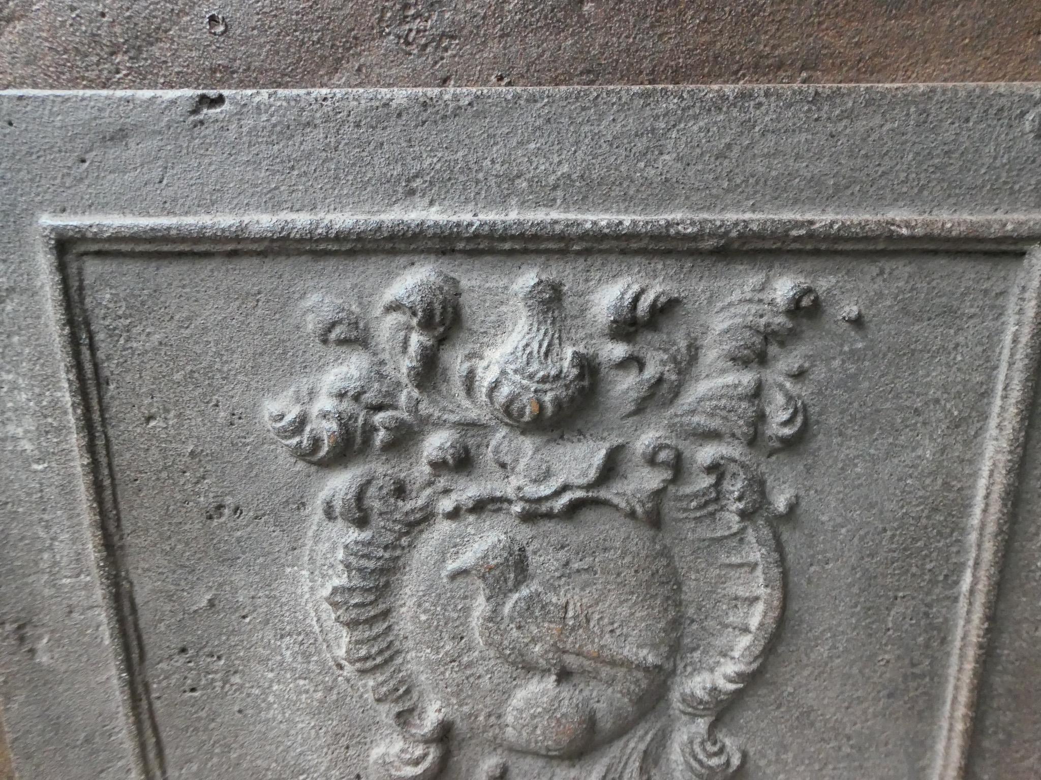 17th-18th Century French Louis XIV 'Coat of Arms' Fireback / Backsplash For Sale 4