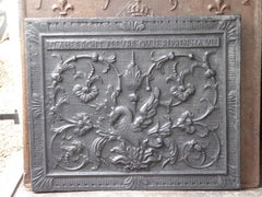 17th-18th Century French Louis XIV 'Phoenix' Fireback