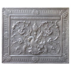 17th-18th Century French Louis XIV 'Phoenix' Fireback