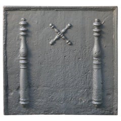 17th-18th Century French Louis XIV 'Saint Andrew's Cross' Fireback / Backsplash