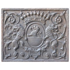 18th Century Fireback with Coat of Arms of Eltz Family