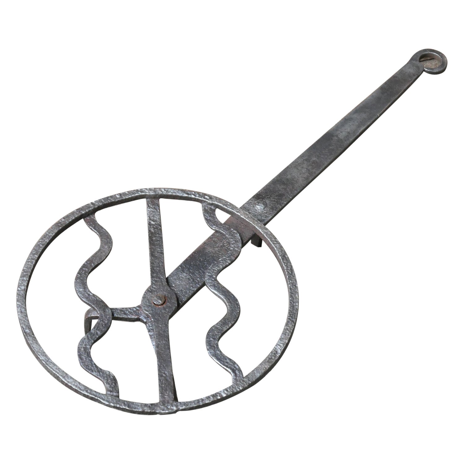 Parrilla giratoria francesa Luis XV de los siglos XVII-XVIII