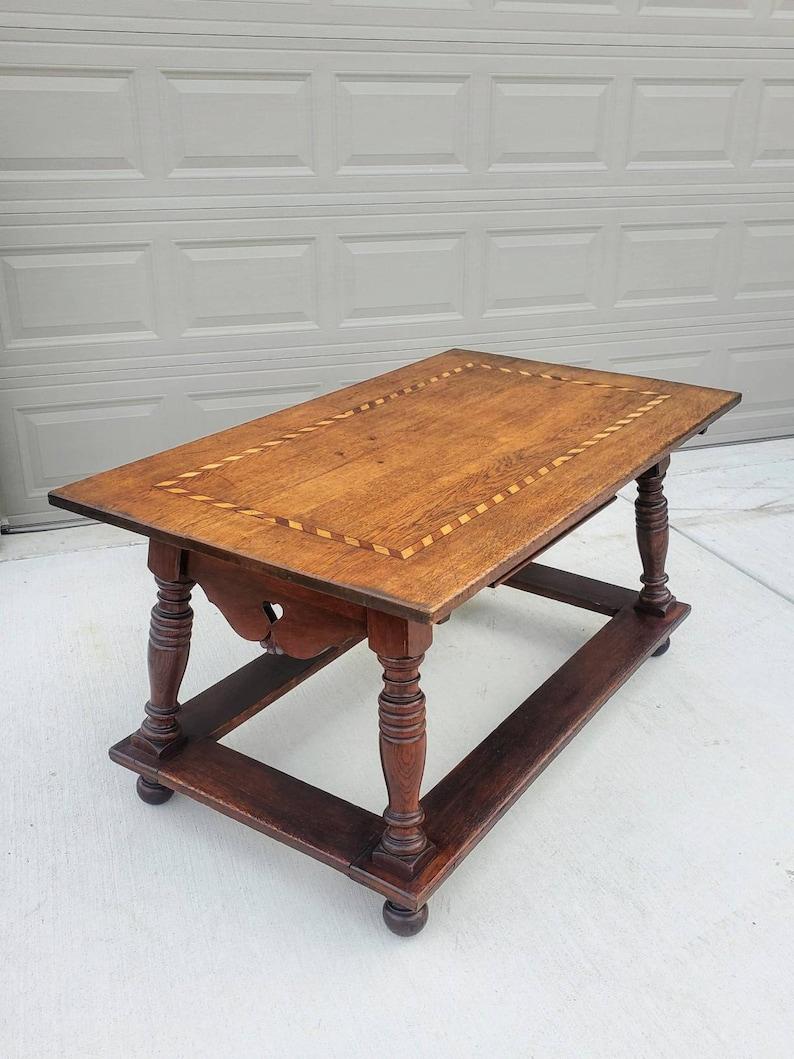 Baroque Antique Swiss Country Pay Table For Sale